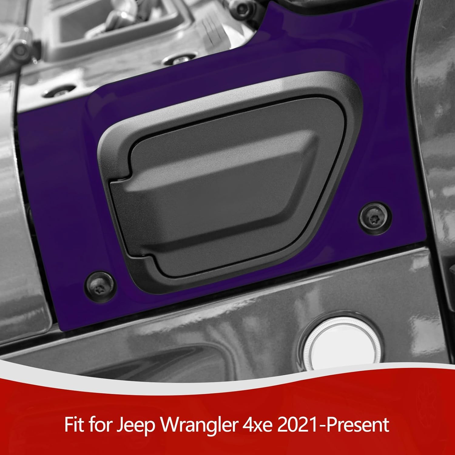 for Wrangler 4xe Purple Hood Cowl Body Armor Corner Guards Fit for Jeep Wrangler 4xe 2021-Present ABS Exterior Accessories 2pcs