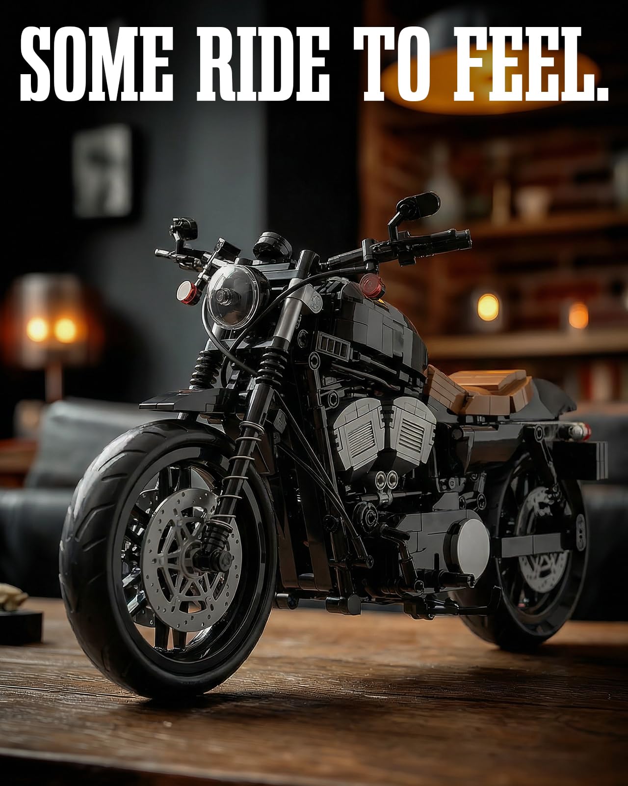 Nifeliz Motorrad IRON 83 zestaw do budowy modelu dla dorosłych, klasyczny zestaw klocków budowlanych do budowania i wystawiania motocykla, prezent (827 elementów, NF10342)