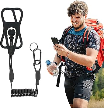 Rugged Phone Lanyard Holder, Universal Fishing Mobile calling devices Tether, Protect telephone Tether Compatible with Most Smartphones with Elastic Rope Adjustment