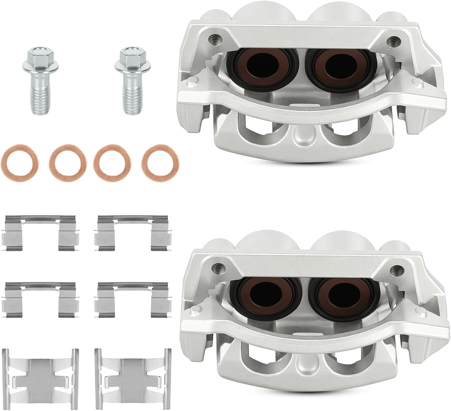 Front Left Right Disc Brake Caliper Assembly Calipers Set Compatible with Ford F-150 1999-2003, F150 Heritage 2004, for Lincoln Blackwood 2002, Replace 18-B4750 18-B4751