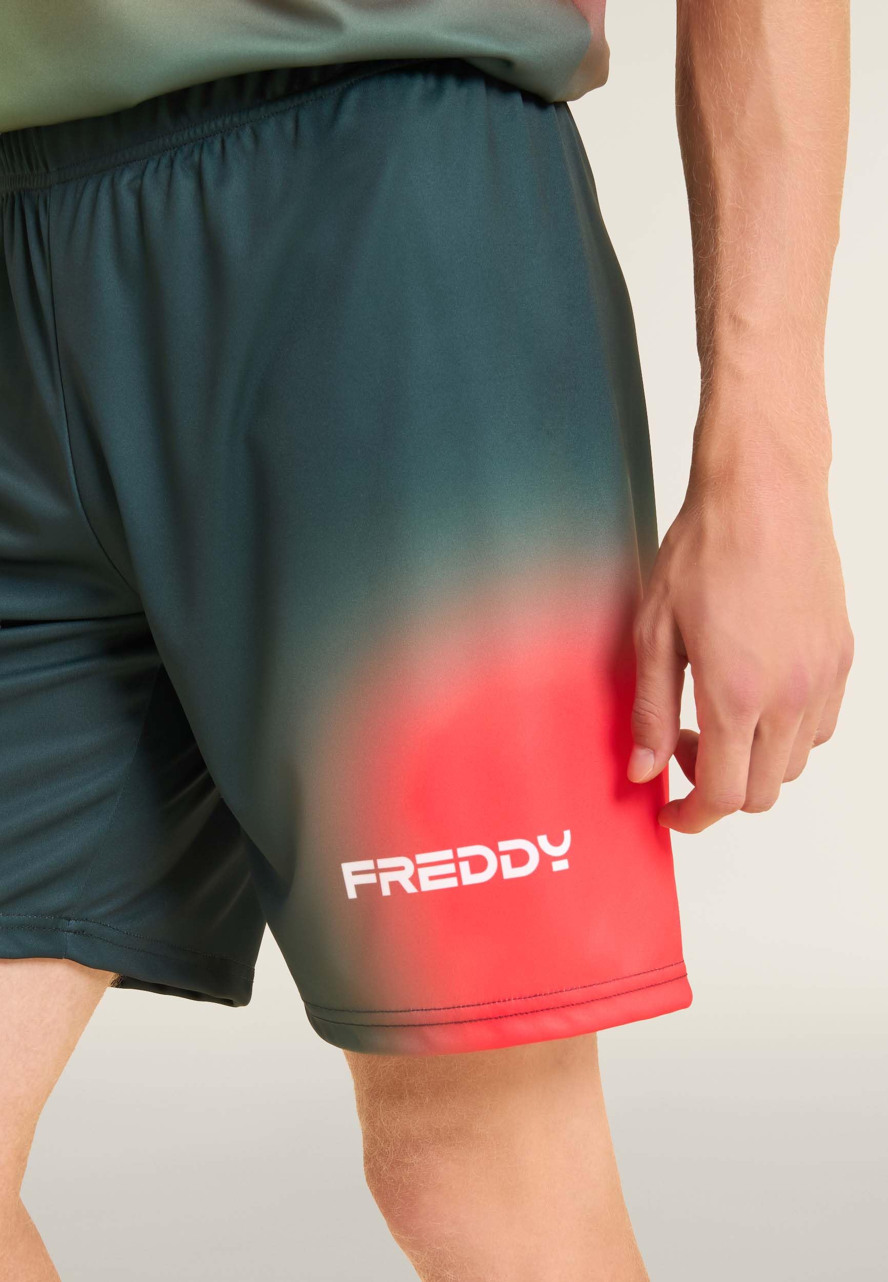 FREDDY - Pantaloncini Beach Volley Uomo in Tessuto Tecnico Traspirante, 100% Poliestere