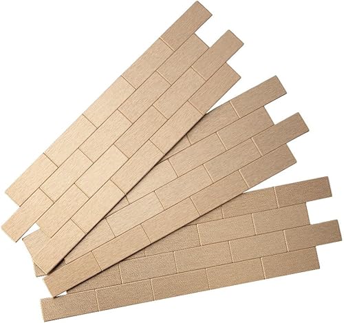 Azulejos adhesivos de Aspect para salpicadero, de metal mate, diseño de tipo metro, para cocina y baño, A95-51