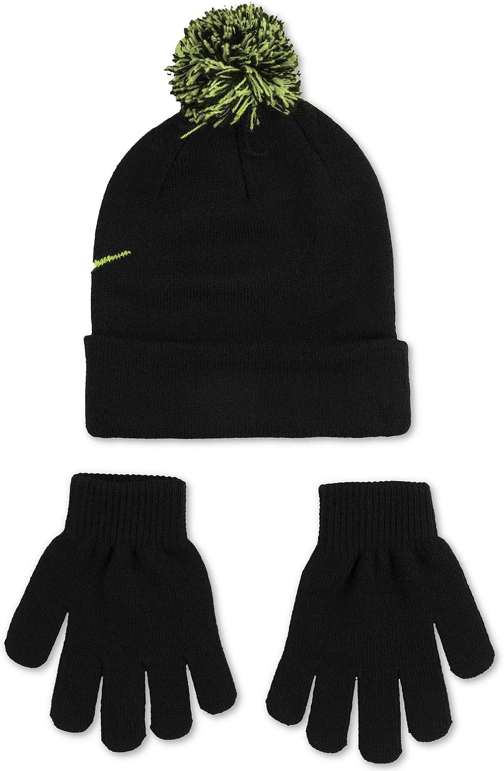 Nike Kids Boy's Swoosh Pom Beanie Gloves Set (Little Kids/Big Kids): Clothing, Shoes & Jewelry