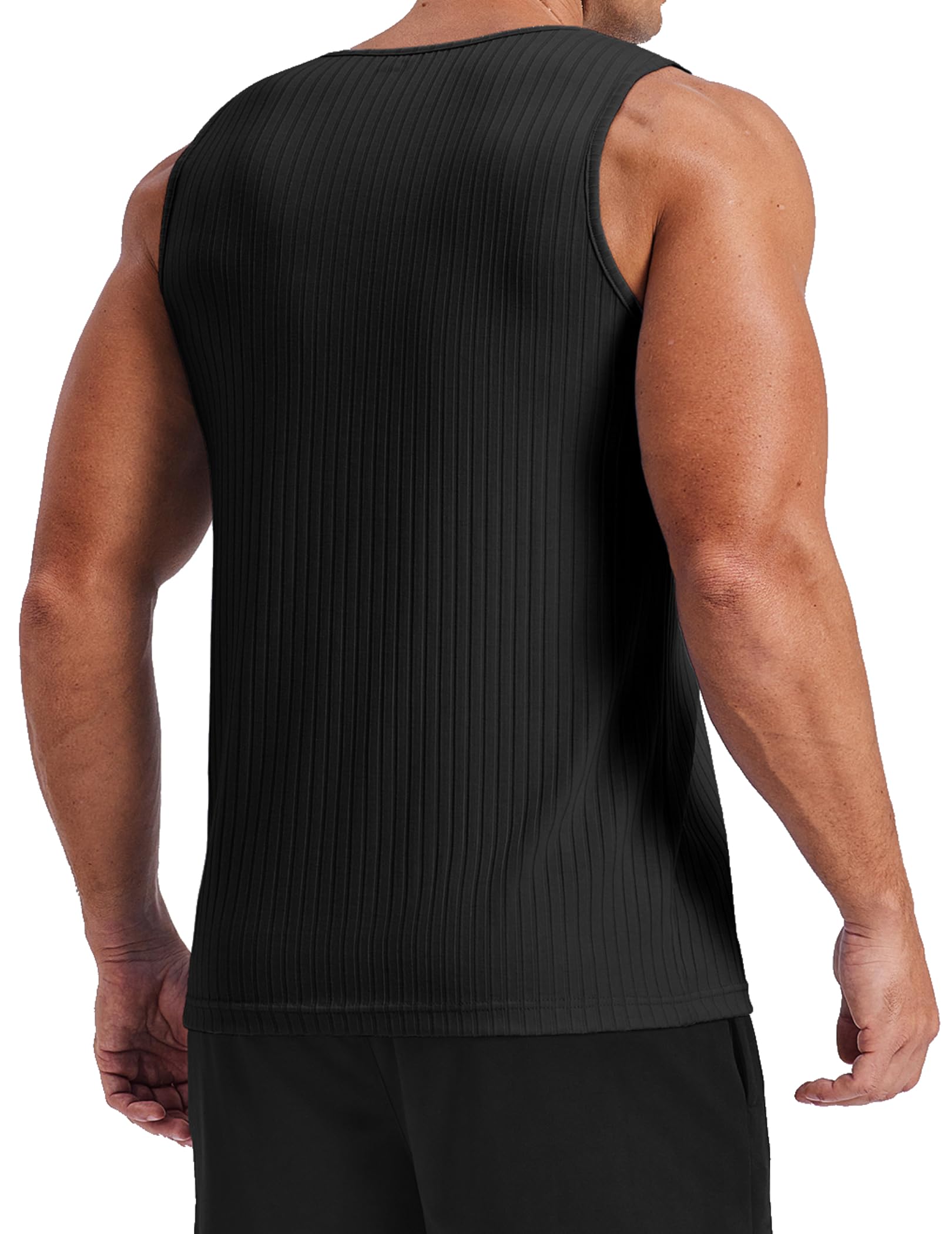PINSPARK Musculosa de Punto para Hombre Top Sin Mangas Transpirable para Gimnasio Running y Entrenamiento Fitness