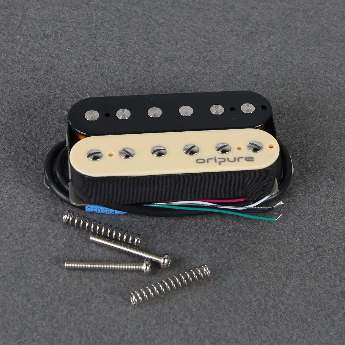 OriPure Vintage Tone Alnico 2 Overwound Open Style Humbucker Pickups steg Tonabnehmer für E-Gitarre, Zebra