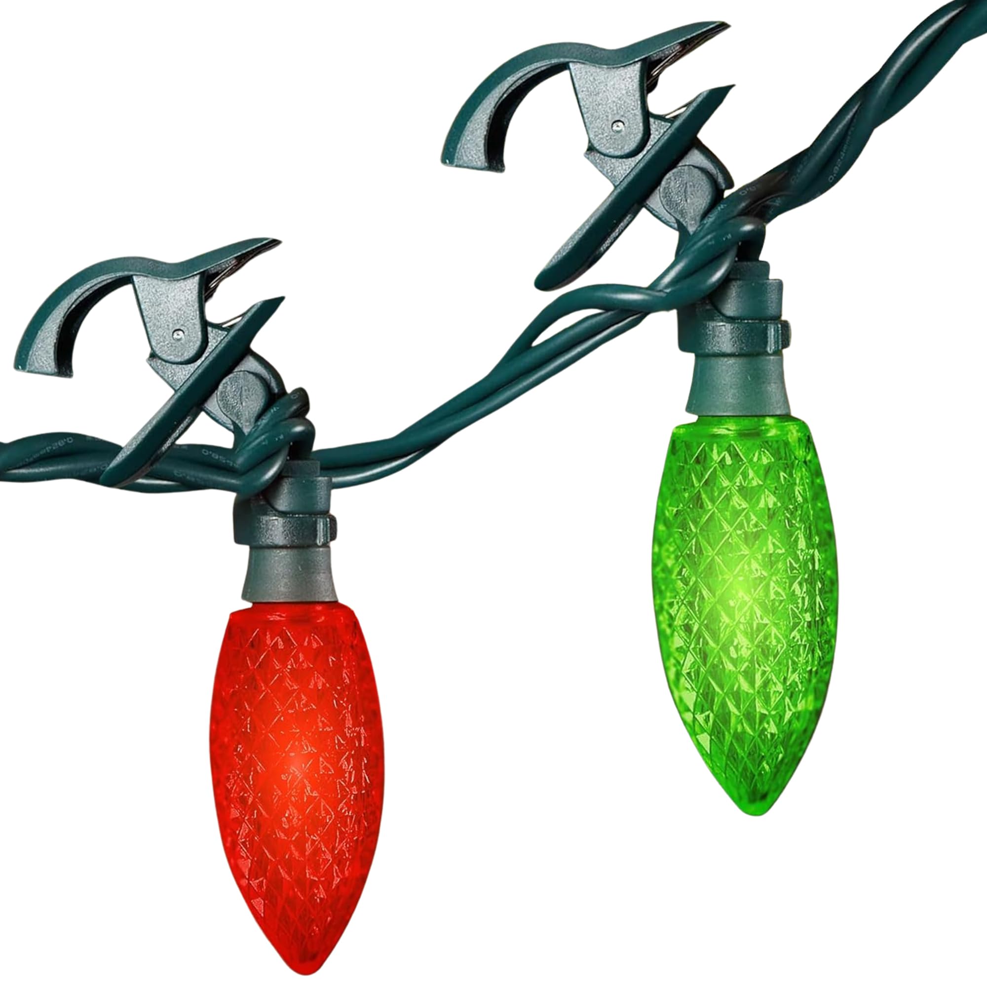 NOMA 67 Ft 100 Multi-Color Bulbs Quick-Clip LED String Lights