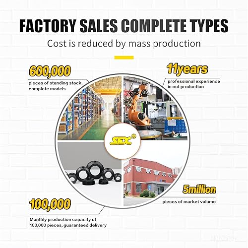 Miniatura 6 de ZAC ER32 Tuercas de sujeción 5 Uds. ER32-UM Tuercas de sujeción para mandril de fresado CNC, tornillo de rosca de torno M40x1.5