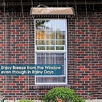 Vista 4 de Toldo de policarbonato para ventana de exterior de 116 pulgadas x 78 pulgadas x 39 pulgadas, lámina hueca para puerta de patio