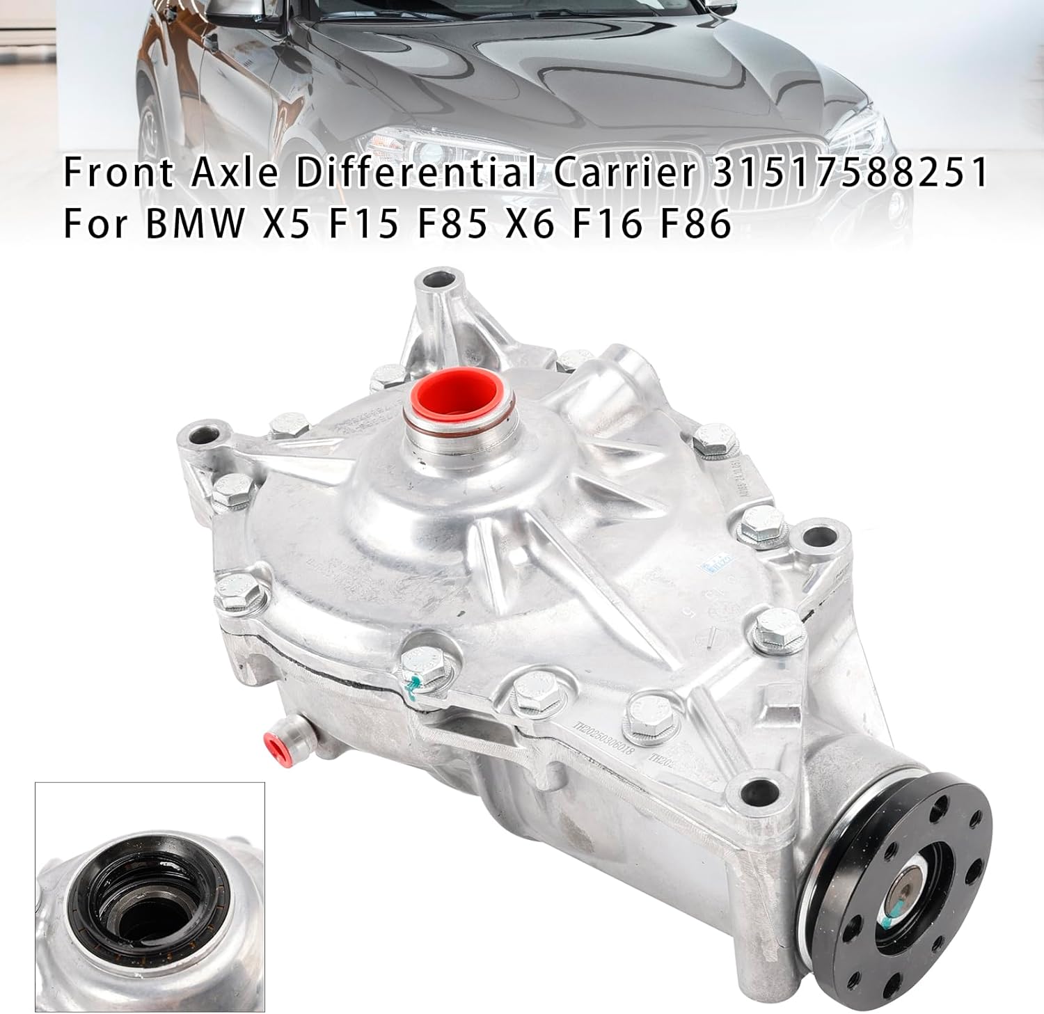 Areyourshop Front Axle Differential Carrier 31517588251 for BMW X6 xDrive35i 2015-19, X5 sDrive35i, xDrive35d, xDrive35i 2013-15, 320i Base/320i xDrive Base 2013-18, 435i 2014-16 3.0L L6