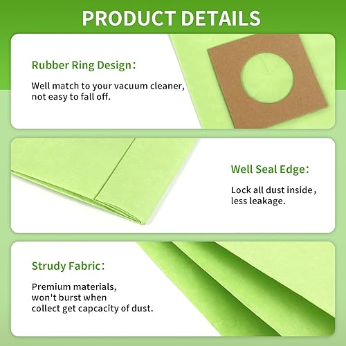 Miniatura 3 de Paquete de 10 bolsas de repuesto para aspiradoras tipo Y para aspiradoras Hoover WindTunnel vertical estilo Y, Z, YZ, YZ, bolsas de papel de