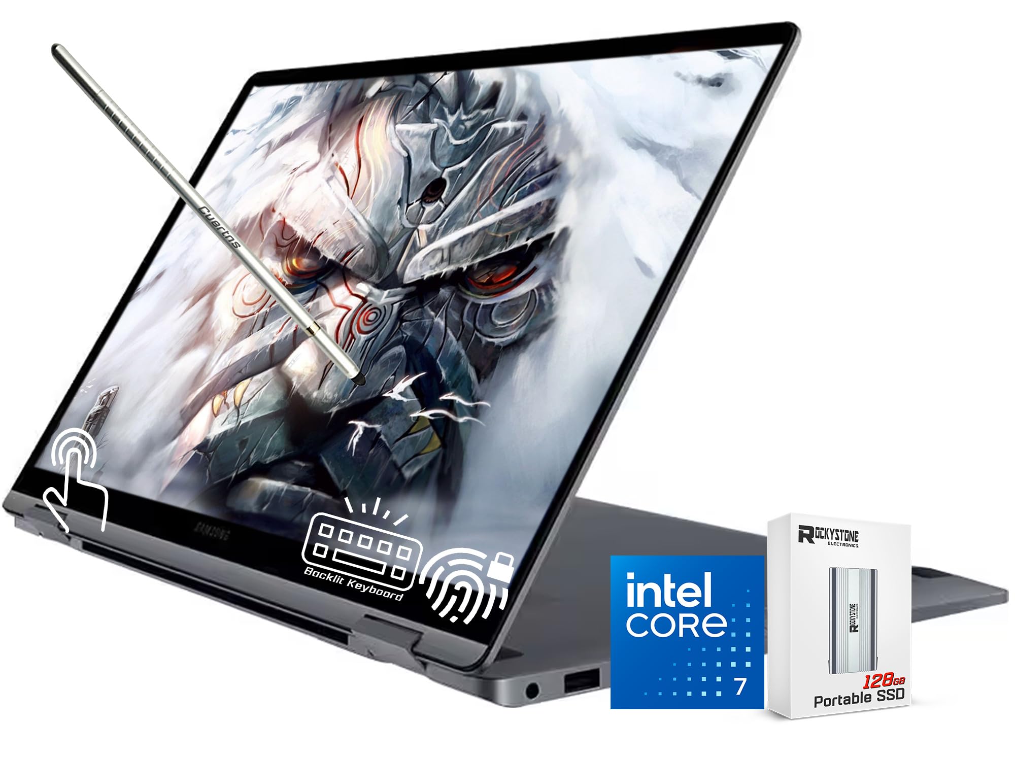 Samsung Galaxy Book4 360 2 in 1 AI Copilot PC Laptop,15.6" FHD AMOLED Touchscreen, 10-core Intel Core 7 150U(>i7-1355U, 5.4 GHz), Backlit, Fingerprint, W/128GB PSD&amp;Stylus, Win11 Home(64GB|2TB SSD)