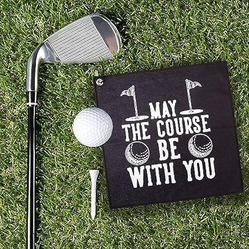 Golf Lustige Geschenke für Männer, Ehemänner, Freunde und Väter, Neuheiten: Personalisierte Handtücher für Golftaschen mit Clip, Geburtstag (Golf#3)