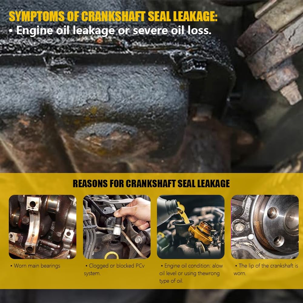 Front and Rear Crankshaft Seal and Wear Sleeve Installer Tool Kit FIT for CAT Caterpillar 3406 3408 C-15 Diesel Engines, Replace 6V6142 6V6143 5P1737 9S8858 5P1733, Heavy-Duty Carbon Steel