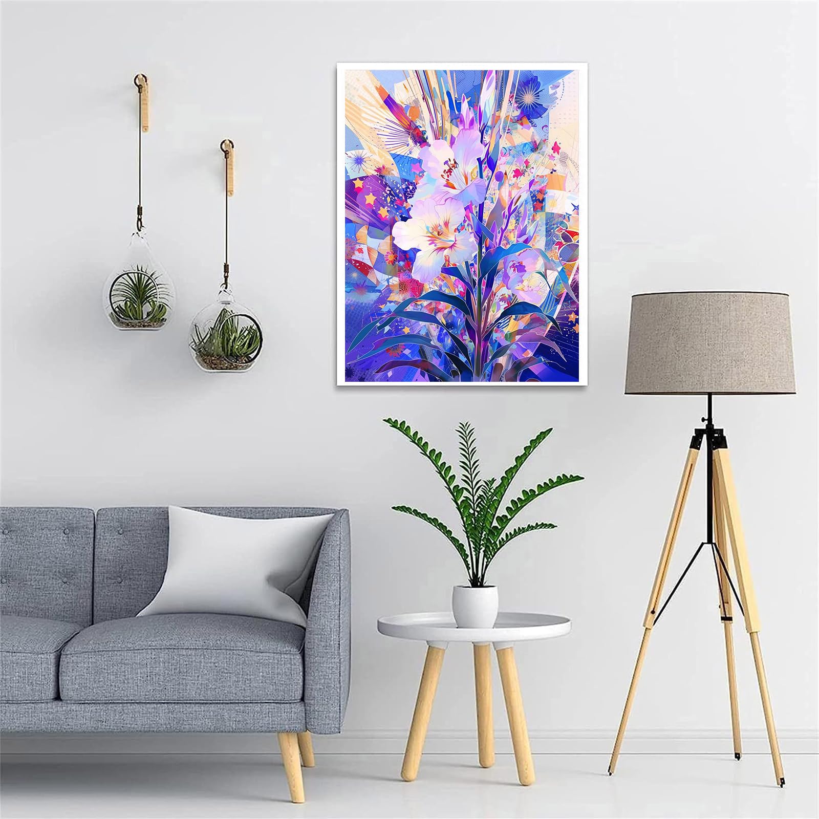 Kits De Pintura De Diaantes, Flores Lilas Oradas, Kits De Arte De