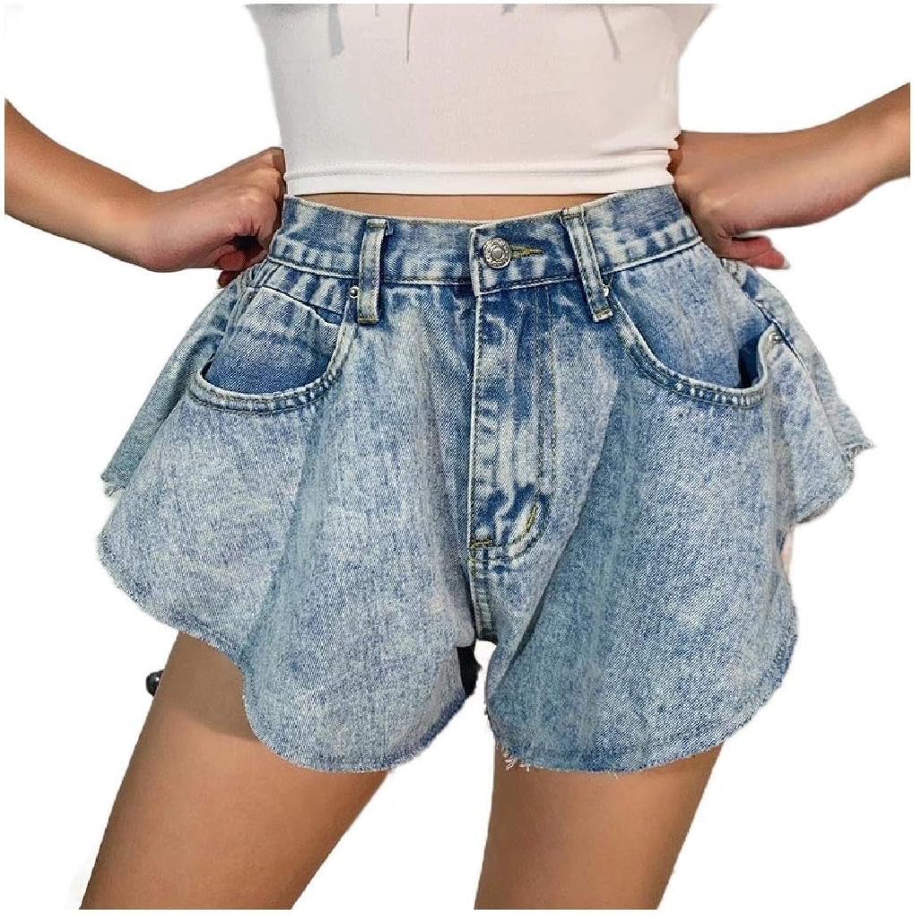 short jeans perna larga