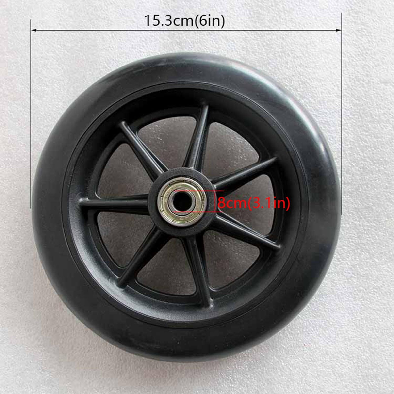 LHX A Pair of 6-inch Wheels Wheels with A Diameter of 15.3 Cm Wheelchair Front Wheels Shopping Cart Wheels Manual Wheelchair Accessories