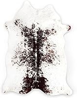 Vista 17 de MACEVIA Alfombra de cuero de vaca con lindo estampado de vaca, decoración occidental para sala de estar, dormitorio, alfombra de área sintética