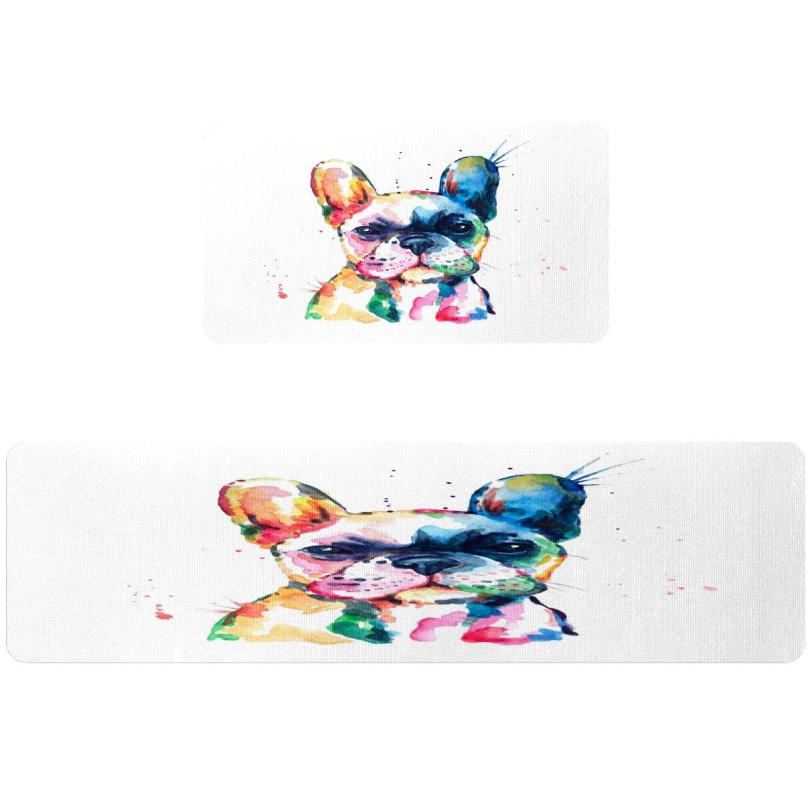 Tapis de cuisine bouledogue antidérapant pour éviter les glissades et protéger le sol