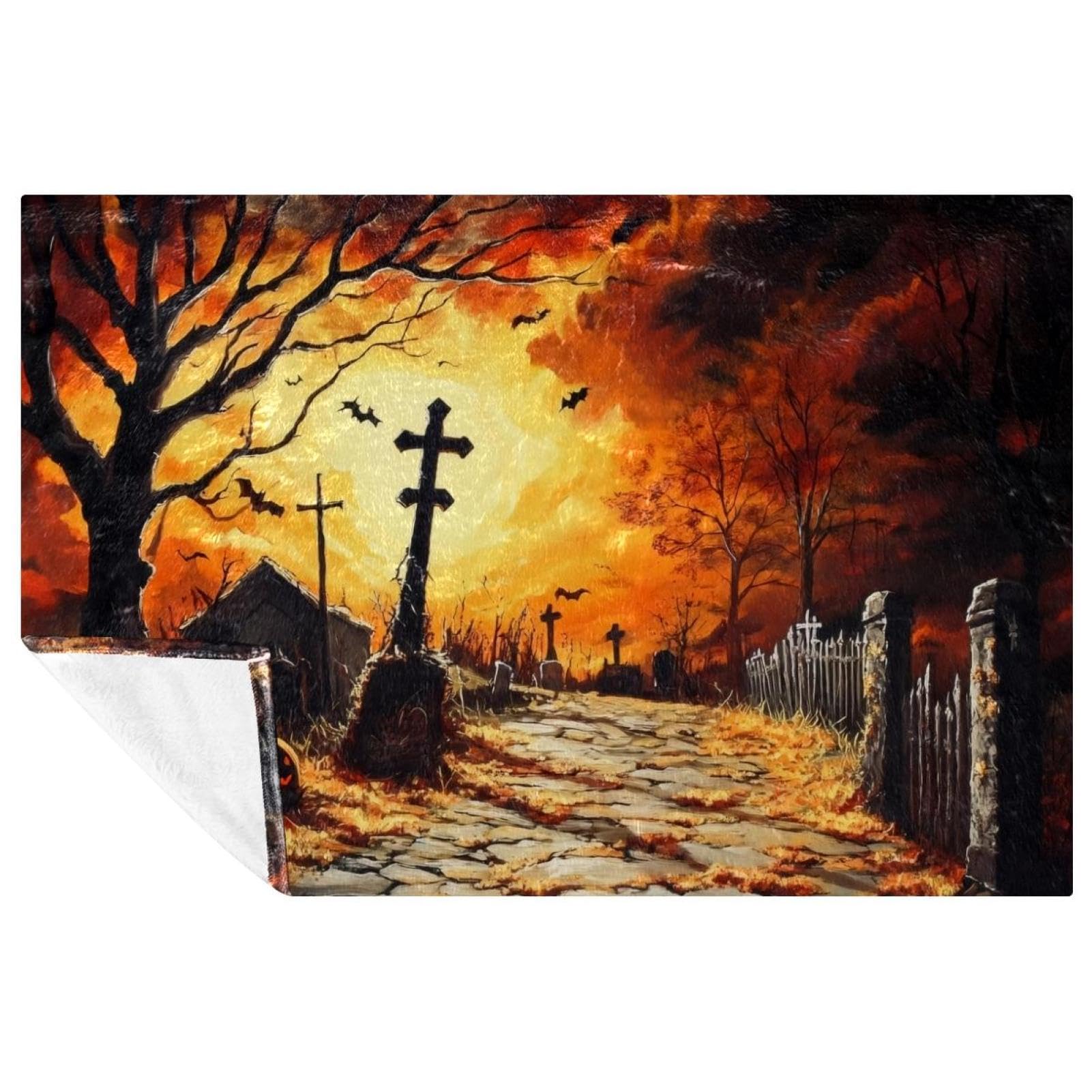 Couverture d'Halloween chaude et confortable plaid doux 150x100