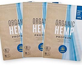 Amana Organic Hemp Protein, 17.6 oz (500 g) x 3 Bag Set, Includes Measuring Spoon, Additive-Free, 100% Canadian Hemp Seeds, Vegetarian Compatible, Hemp Seed
