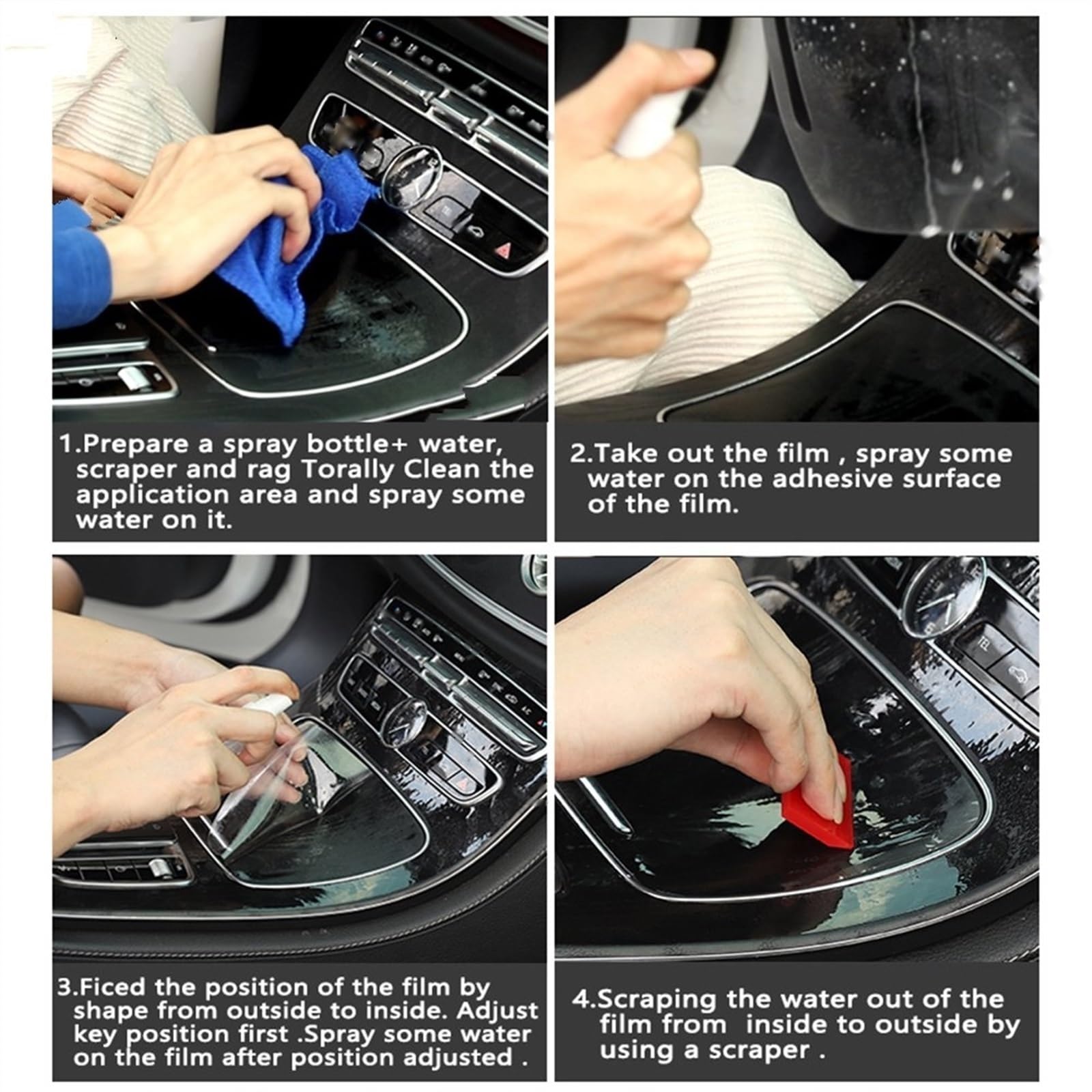 Autoschutzfolie Transparente Auto Styling Center Konsole Dashboard Innen Trim Schutz Film Aufkleber Für Porsche Für Taycan 2020(A full set of 46 PCS)