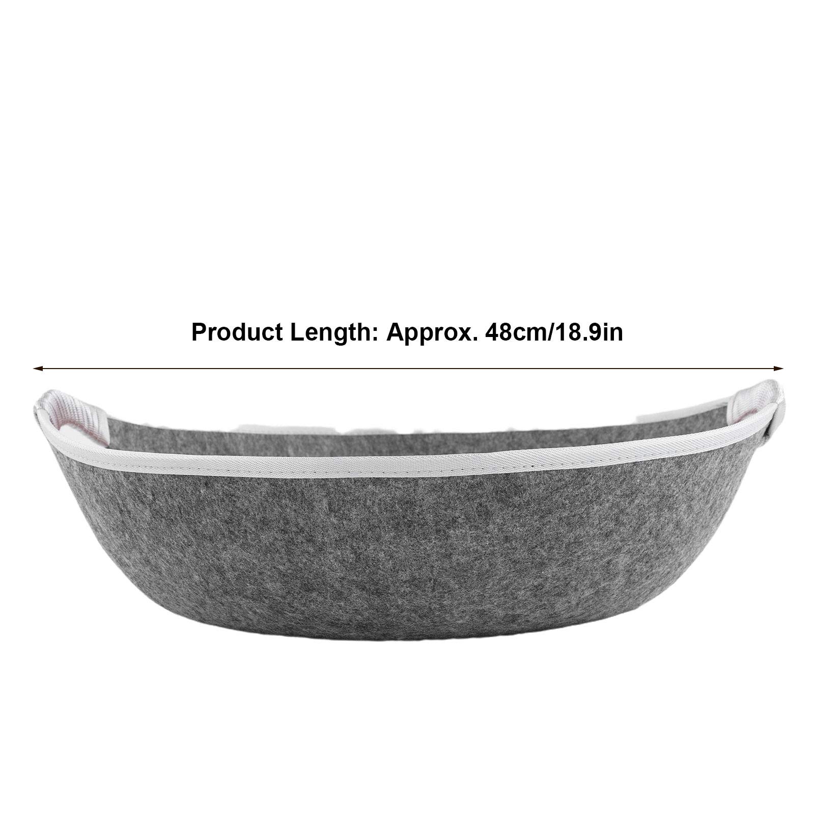 Hidyliu Cuccia Universale per Lettiera per Gatti, in Morbido Feltro, per Uso Interno, 48 Cm X 45 Cm, Perfetta per Pisolini Comodi (Grigio)