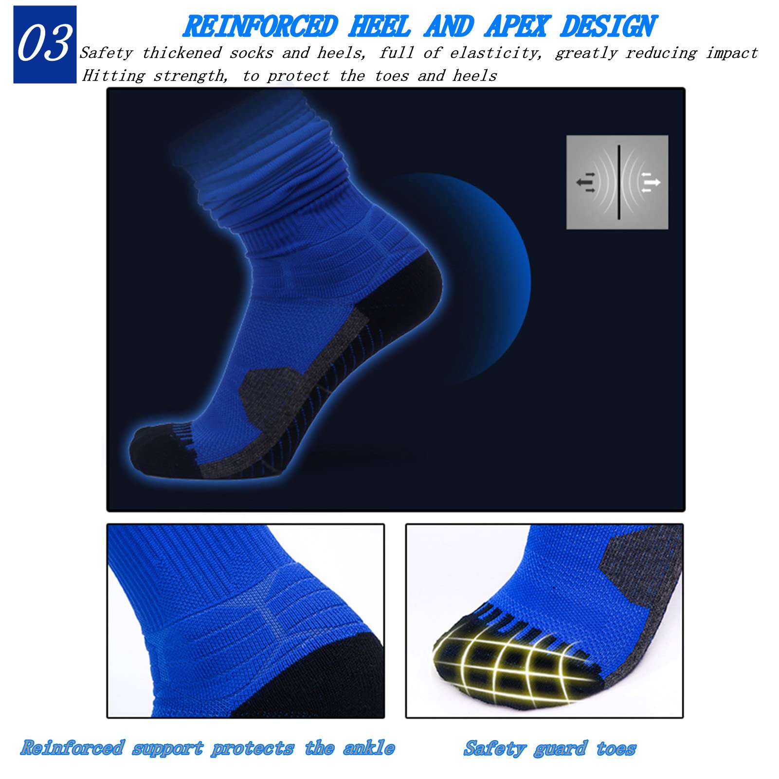 HULG 5 Paia di Calzini da Calcio Calzini Elasticizzati A Compressione Colorati Calzini Alti al Ginocchio Calzini da Calcio per Uomo Donna Adolescenti