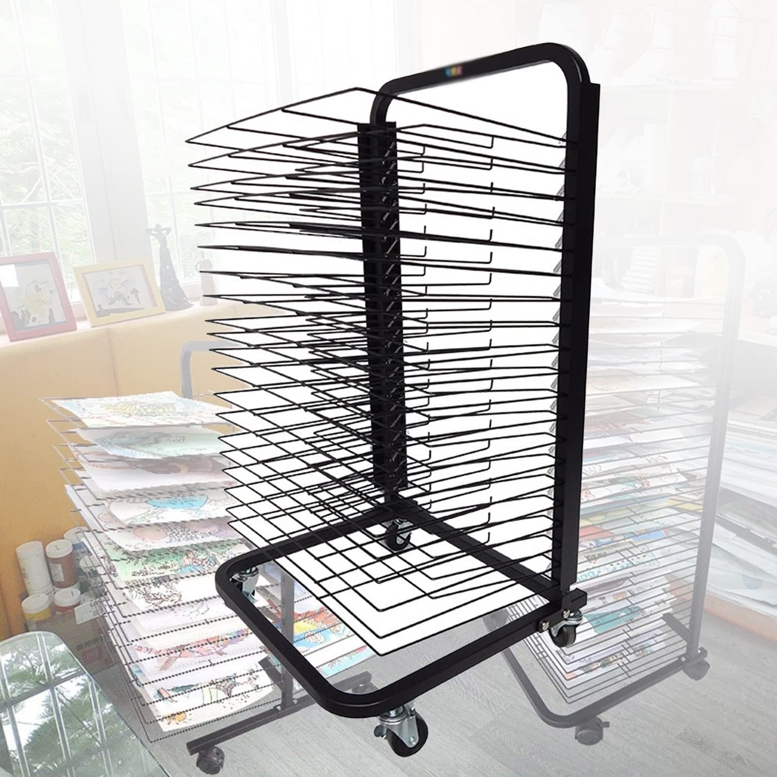Aioneer Art Easel Drying Rack For A3 Artwork/Painting Drying Rack Art Studio Educational Product Drying Rack Space Saving Shelf