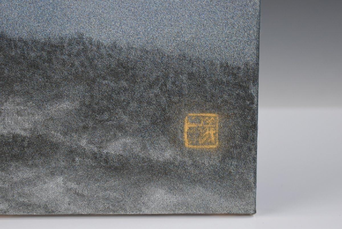 【真作】 由里本出　「 富嶽 」　日本画　12号　共シール　京都出身　BK013 真作】 由里本出 「 富嶽 」 日本画 12号 共シール 京都出身