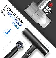 Vista 3 de Lanvier Hair Dryer with Diffuser, Professional Ionic Blow Dryer for Women, Compact Lightweight Design Fast Drying, Intelligent 4 Heats, 3 Airflow