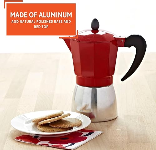 Miniatura 20 de IMUSA USA B120-41V - Cafetera de aluminio para estufa de café expreso, 1 taza, color plateado Plateado,Aluminio,color fantasía