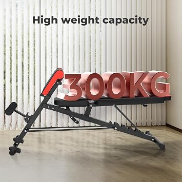 Centra Adjustable Weight Bench for Home Gym, 660LB/300KG Hyperextension Roman Chair with 8 Backrest & 4 Leg Positions, Heavy Duty FID Bench for Full Body Strength Training