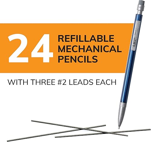 Miniatura 8 de Lápiz mecánico BIC Xtra-precisión barril transparente punta fina 0020in 5 unidades