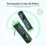 HiQuick 8 Bay Smart AA AAA Chargeur de batterie avec 4AA 2800mAh & 4AAA 1100mAh Batteries rechargeables, chargeur de batterie domestique rapide pour NiMH NiCD Remboursé AA AAA Piles