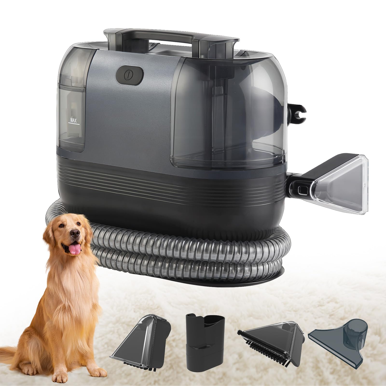 Dispositivo De Limpieza Para Tejidos Y Moquetas, 15 Kpa, 1500 W Gran Potencia, Shampinosa Inyector-Extractor,Limpiador De Alfombras Portátiles, Adecuado Para Alfombras Y Interiores De Coche