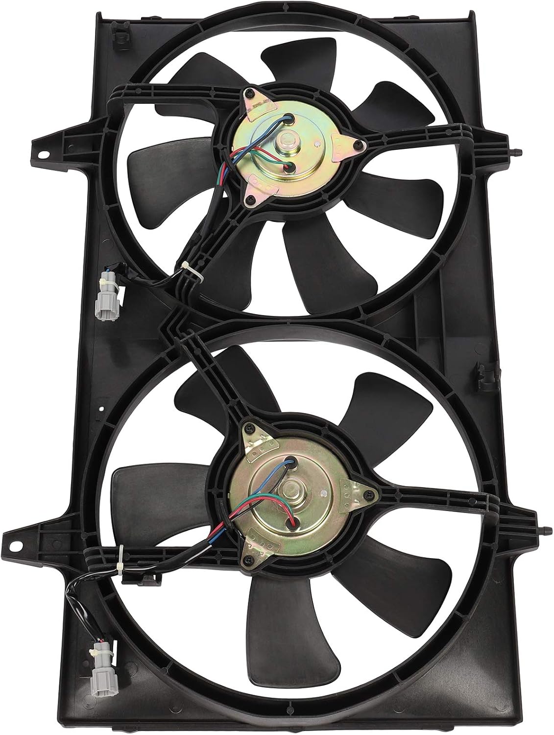 Radiator Cooling Fan Assembly Compatible with 1995-1999 for Nissan for Maxima 3.0L 1996-1999 for INFINITI for I30 3.0L, Black Radiator Fan Direct Fit Replacement for Engine Cooling Fan