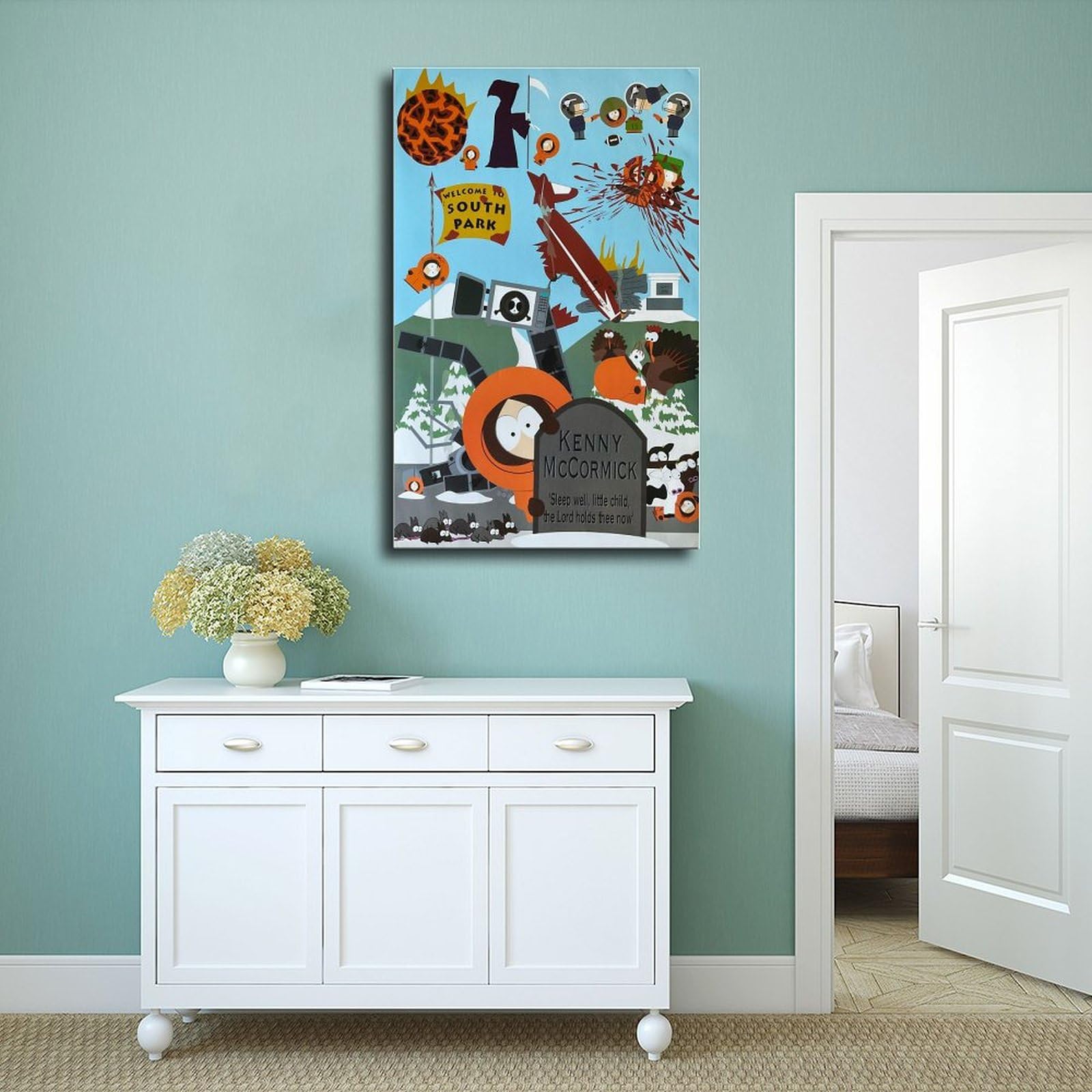Poster South Park Sur Toile - Déco Murale 30 X 45 Cm, Art Moderne Pour Chambre Ou Salon