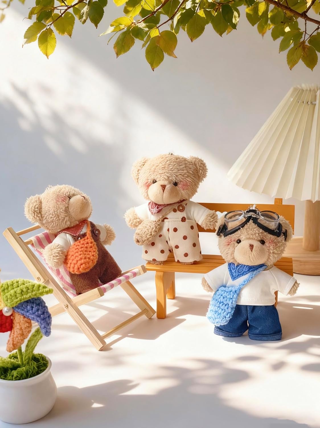 Joedy Bear Keychain Bag Charms Purse Charms Cute Keychains for Women Handbags, Backpacks, Wallet - Image 5