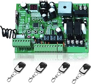 Automatic Sliding Gate Opener Universal Type 24V Board for Automatic Double Arms Swing Gate Opener Control Board Panel Smart Control Center System Durable and Reliable (Color : 4 Remote 24v, Size :