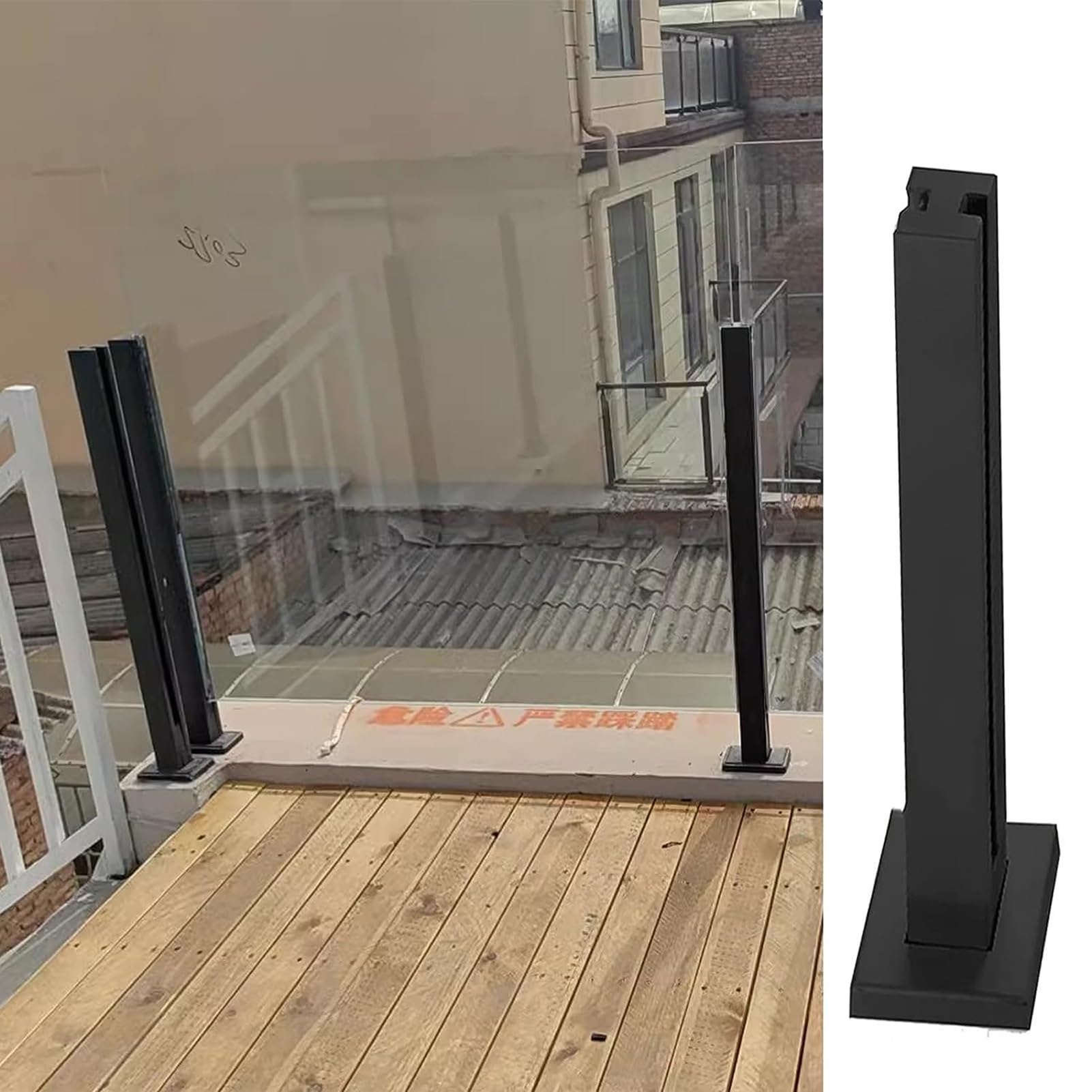 Postes para barandilla de interior compatibles con paneles para pasillos y patios 1