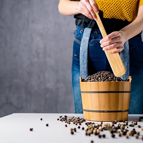 Miniatura 4 de Vivicreate Paleta mezcladora de madera de goma de 24 pulgadas de longitud, adecuada para restaurante y cazo