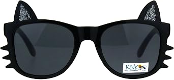 Girls Sunglasses Kitty Cat Whiskers Ears Frame Kids Fashion UV 400