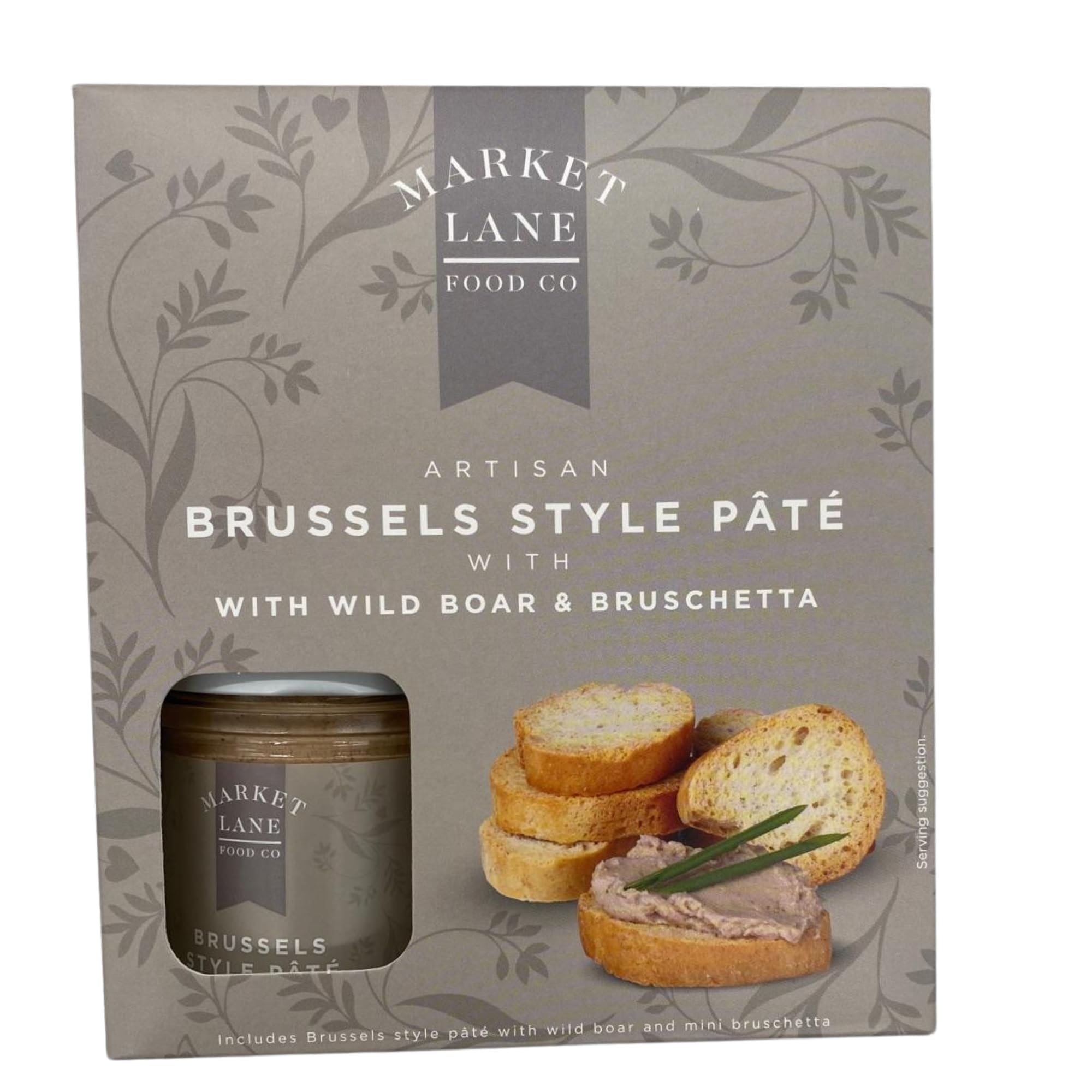 Artisan Brussels Style Pâté With Wild Boar And Mini Bruschetta - Stocking Filler For Men Her - Hamper Fillers For Women - Christmas Gifts For Couples Him Her Food House Gift Xmas