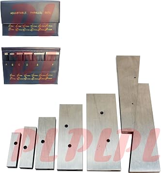 6 PC 3/8" - 2-1/4" Adjustable Parallel Set Precision Parallel Measurement