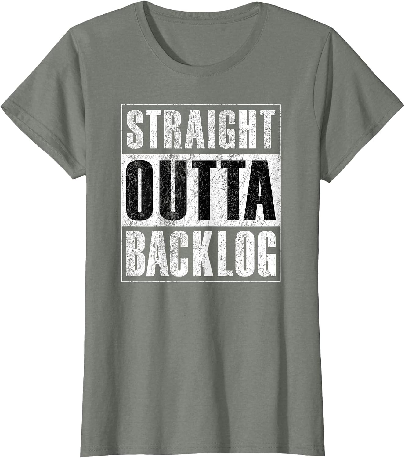 Straight Outta Backlog - Agile Scrum Funny Distressed Shirt T-Shirt image 5