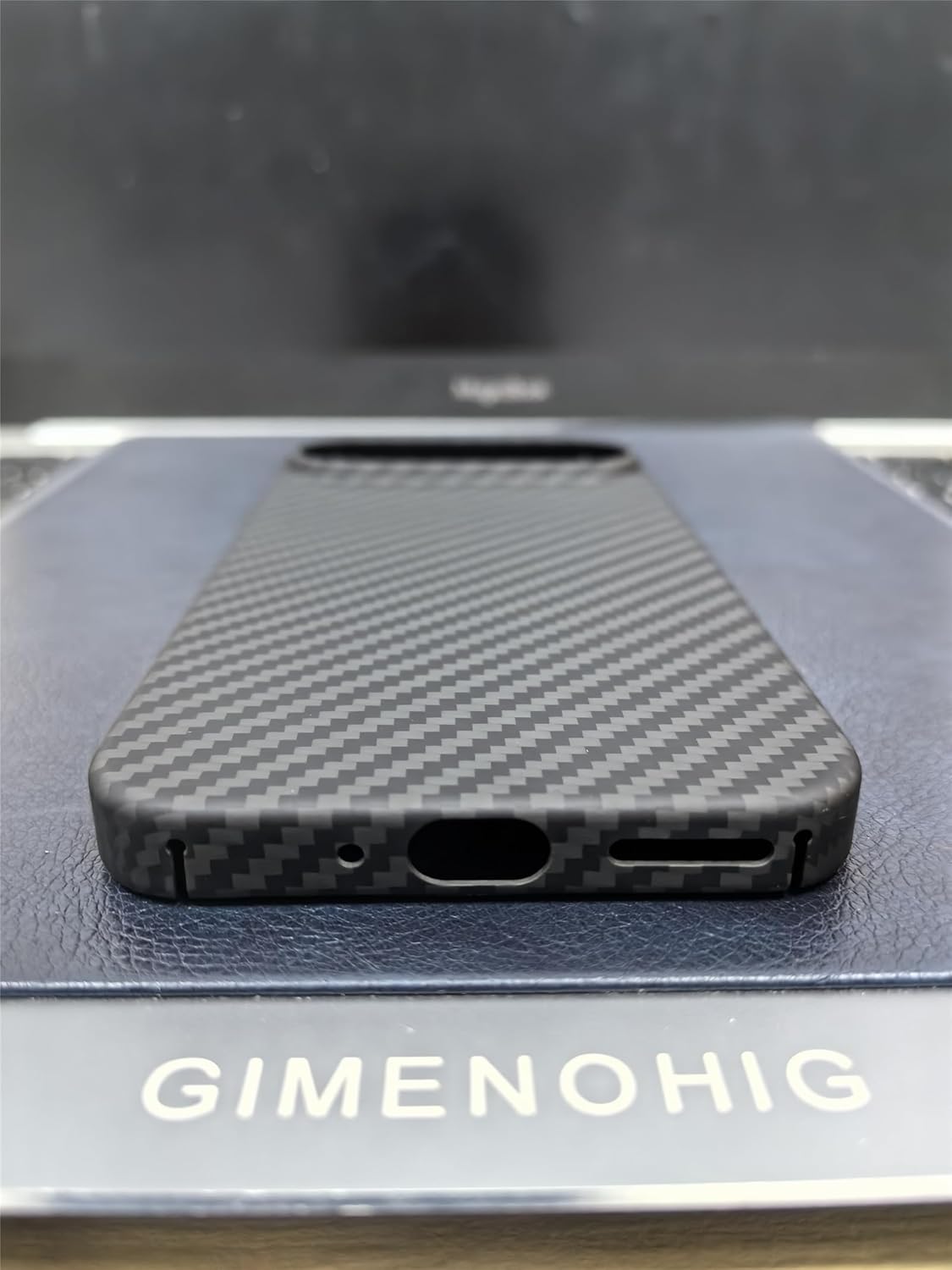 Ultra Slim Case for Google Pixel 9 Pro XL, Made of Real Aramid Fiber, Soft Touch, Tough Durable Carbon Bumper Black