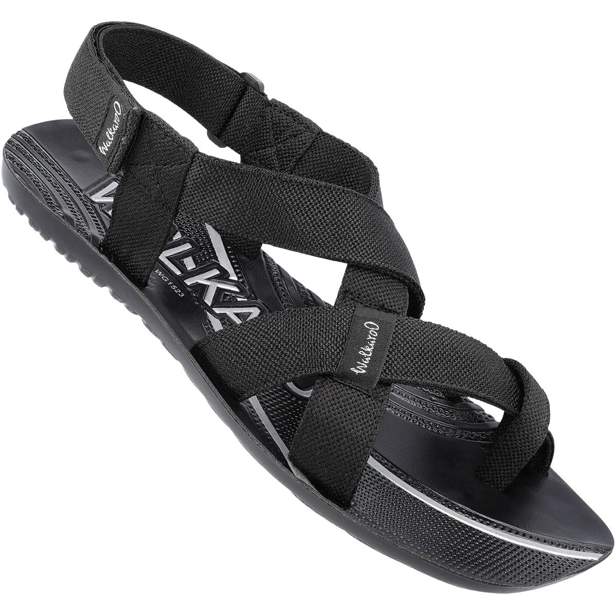 WALKAROO WG1523 Mens Casual and Regular Wear Fashion Sandals - Black (B0CSG4749C) Amazon Price History, Amazon Price Tracker