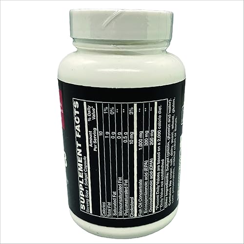 Miniatura 3 de TOUGH-N-TONE Super Omega-3, aceite de pescado Omega-3 de alta potencia con 300 mg de EPA y 200 mg de DHA