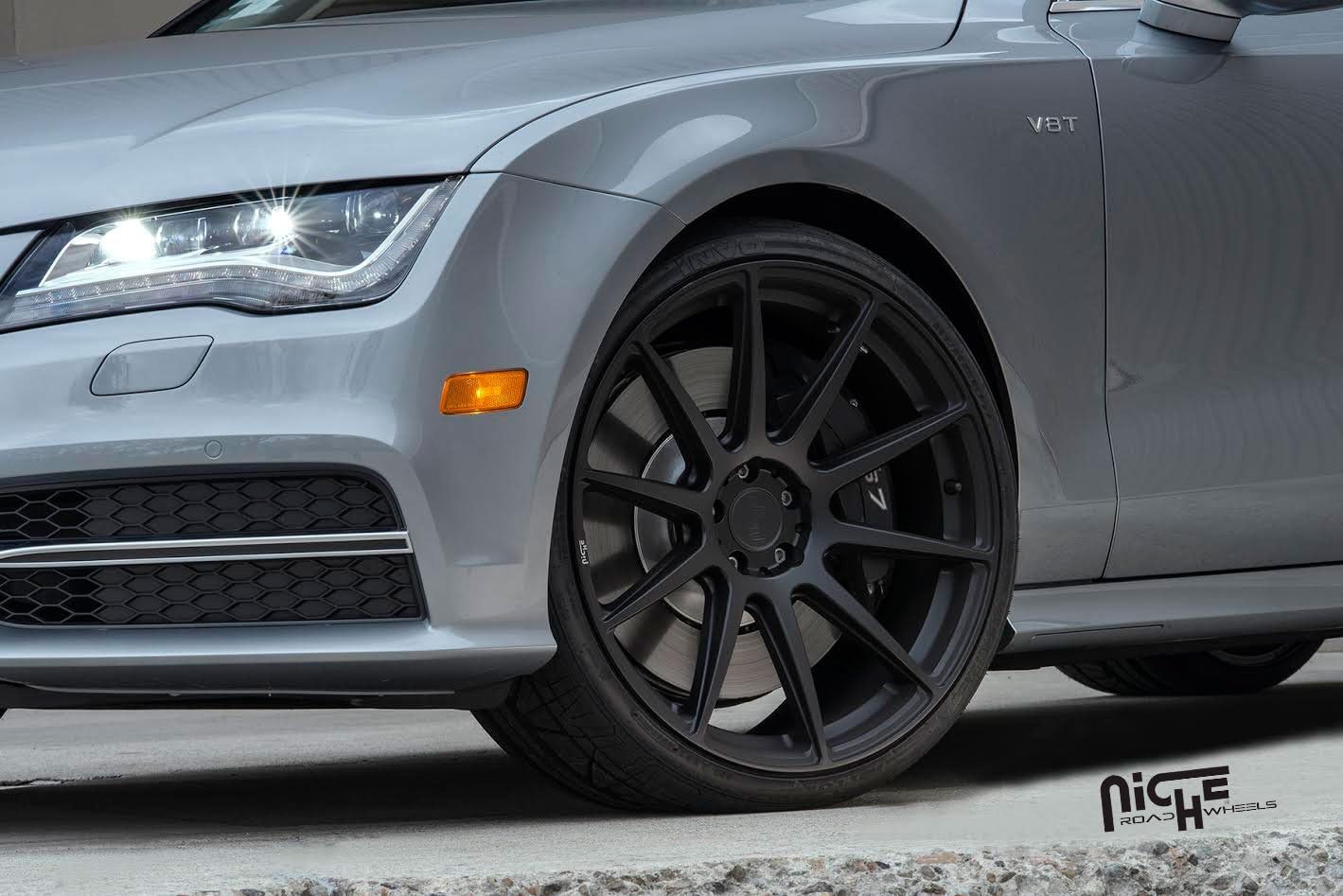 21" Inch Niche Essen Matte Black Wheels Rims Only | Set of 4 | Includes Free Wheel Club LA T-Shirt | Fits Audi Mercedes BMW Infiniti Dodge Cadillac Chevy Ford Lexus Nissan Hyundai