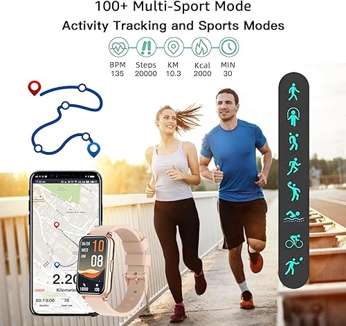 Miniatura 6 de Smart Watch Fitness Tracker MakeAnswer Calls for Women Men with Heart Rate Blood Oxygen Sleep Monitor Sports Modes Step Calorie Counter IP68